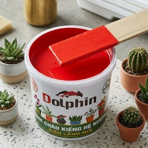  Sơn chậu kiểng Dolphin đỏ 107 