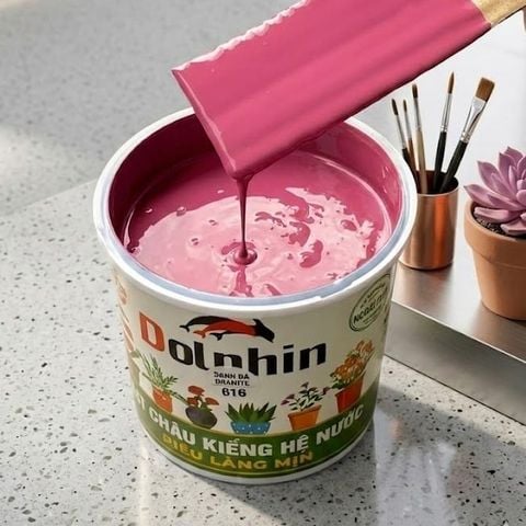  Sơn chậu kiểng Dolphin hồng cánh sen 141 