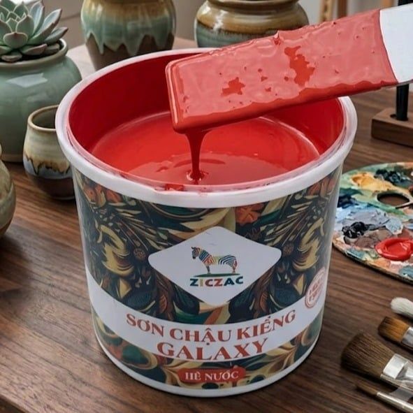 Sơn chậu kiểng Galaxy đỏ 107
