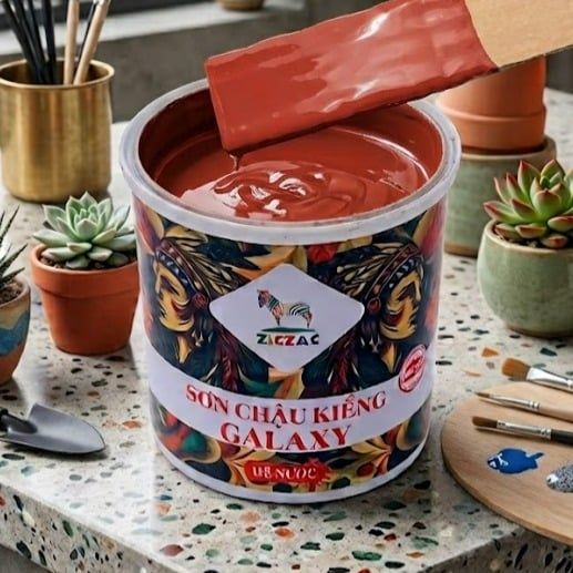 Sơn chậu kiểng Galaxy đỏ chu 101