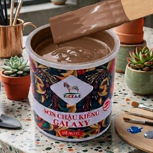 Sơn chậu kiểng Galaxy nâu 124