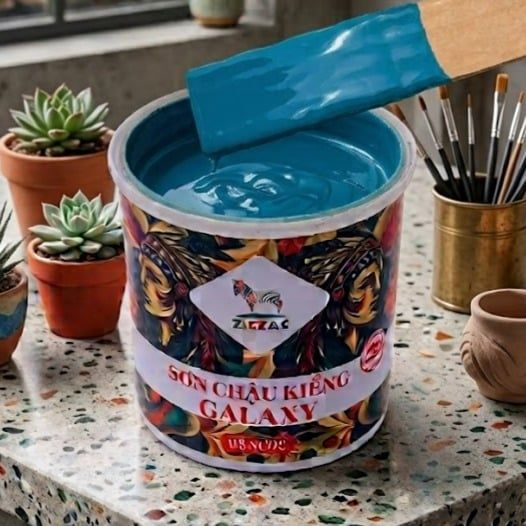 Sơn chậu kiểng Galaxy xanh đen 22