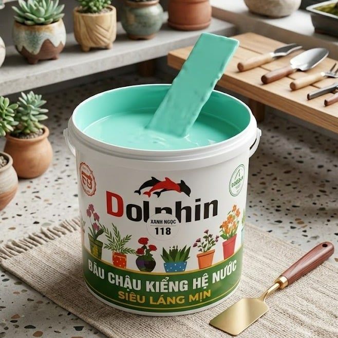 Sơn chậu kiểng Dolphin xanh ngọc 118
