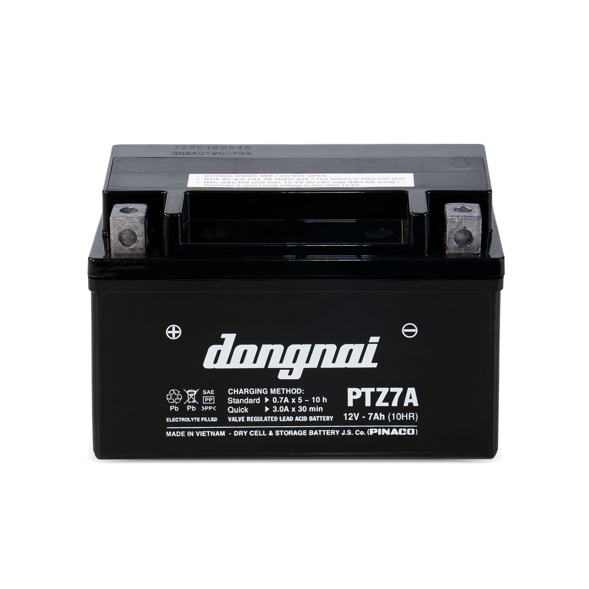 Ắc quy Pinaco PTZ7A - 12V - 7Ah