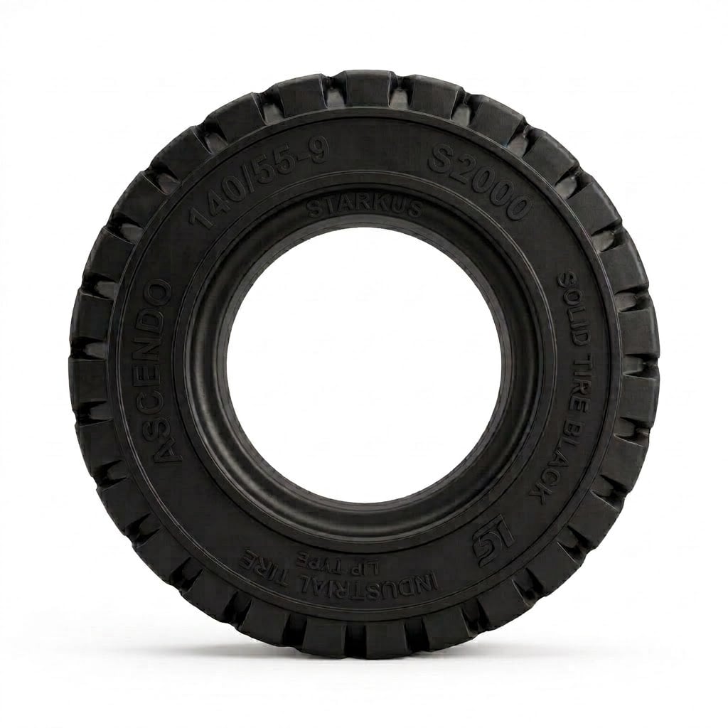  Lốp Ascendo 140/55-9 S2000 Solid Tire Black 