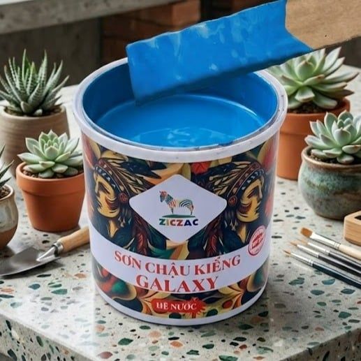 Sơn chậu kiểng Galaxy xanh đá 601