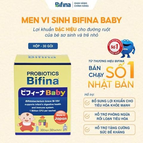 TPBVSK Men vi sinh Bifina Baby (30 gói/hộp)