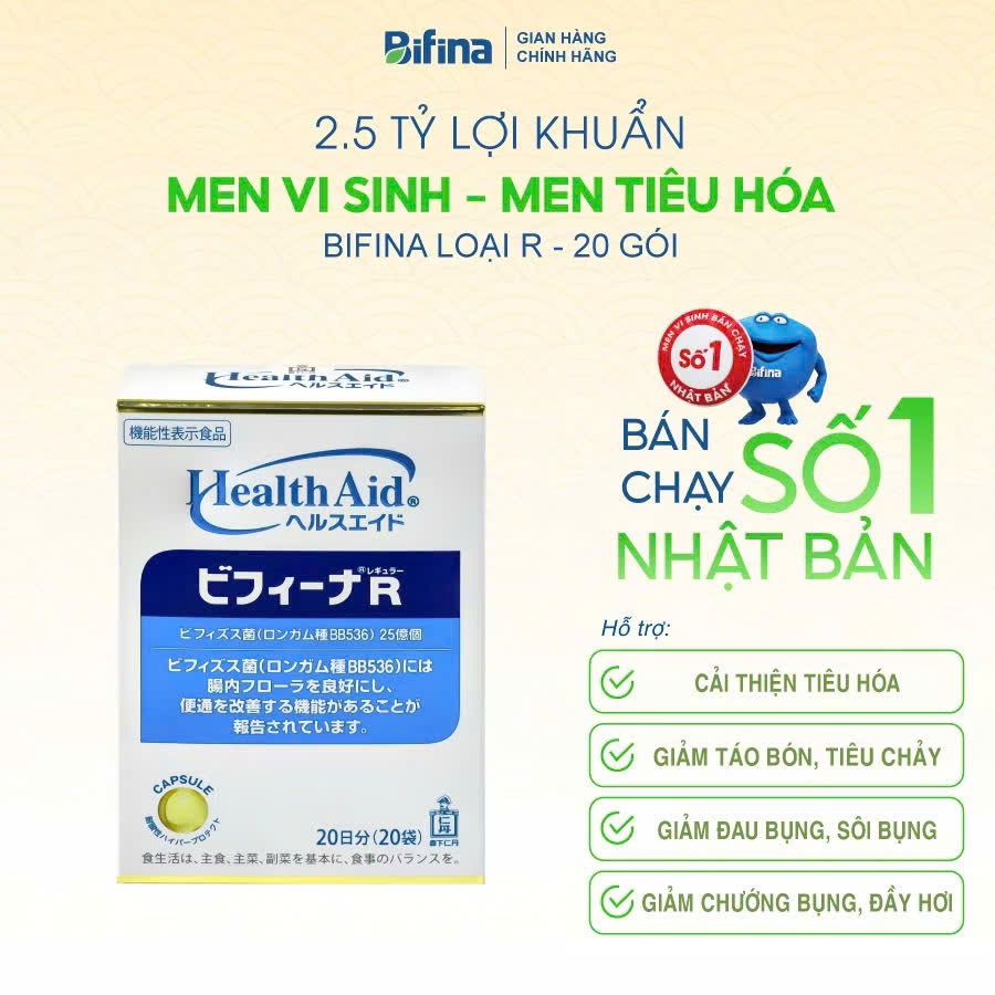 Men vi sinh BIFINA R20 (20 gói/ hộp)