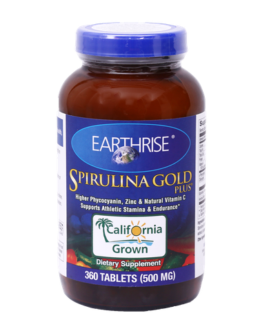 Tảo SPIRULINA GOLD PLUS dạng viên 500mg/360 viên/lọ, 12 lọ/1hộp.