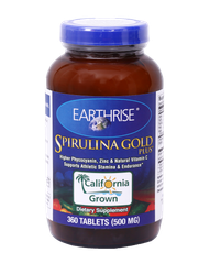 Tảo SPIRULINA GOLD PLUS dạng viên 500mg/360 viên/lọ, 12 lọ/1hộp.