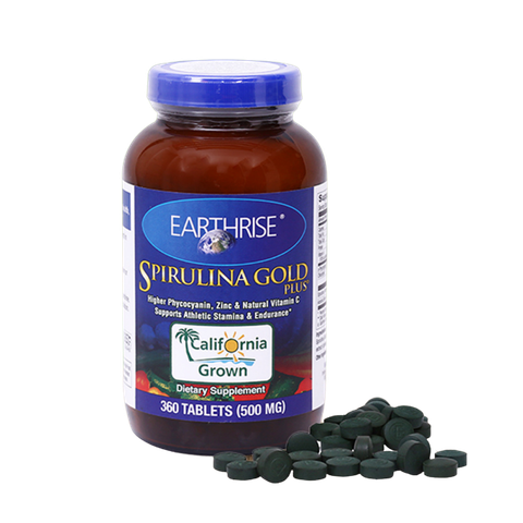 Tảo SPIRULINA GOLD PLUS dạng viên 500mg/360 viên/lọ, 12 lọ/1hộp.