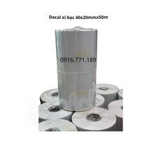 Decal Xi Bạc (40 × 20) mm × 50 m