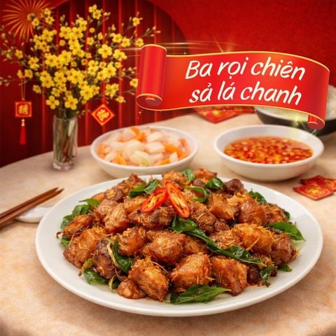 Ba Rọi Chiên Sả Lá Chanh