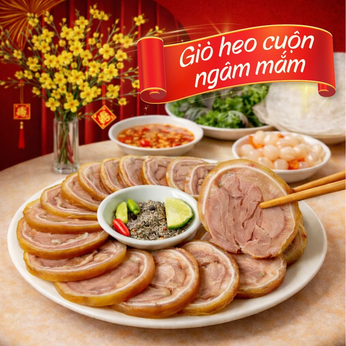 Giò Heo Cuộn Ngâm Mắm