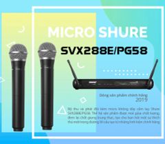 Micro karaoke không dây Shure SVX288E/PG58 chính hãng - Thumb 3