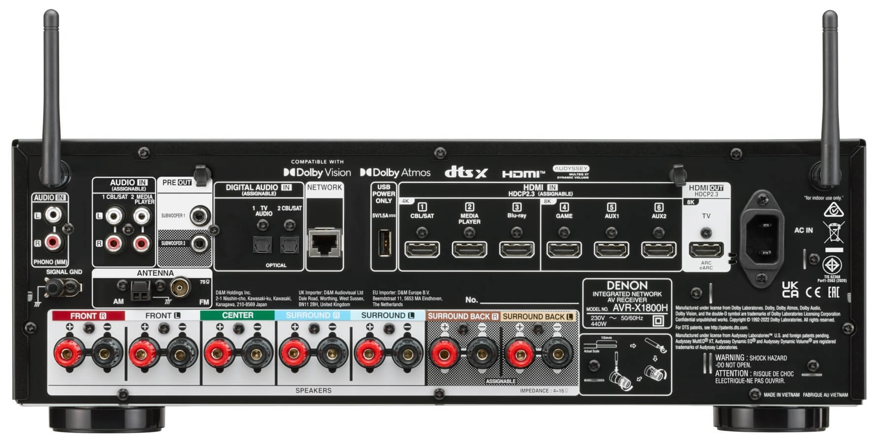 Denon AVR X1800H – Công Nghệ Tiên Tiến, Hiệu Suất Vượt Trội