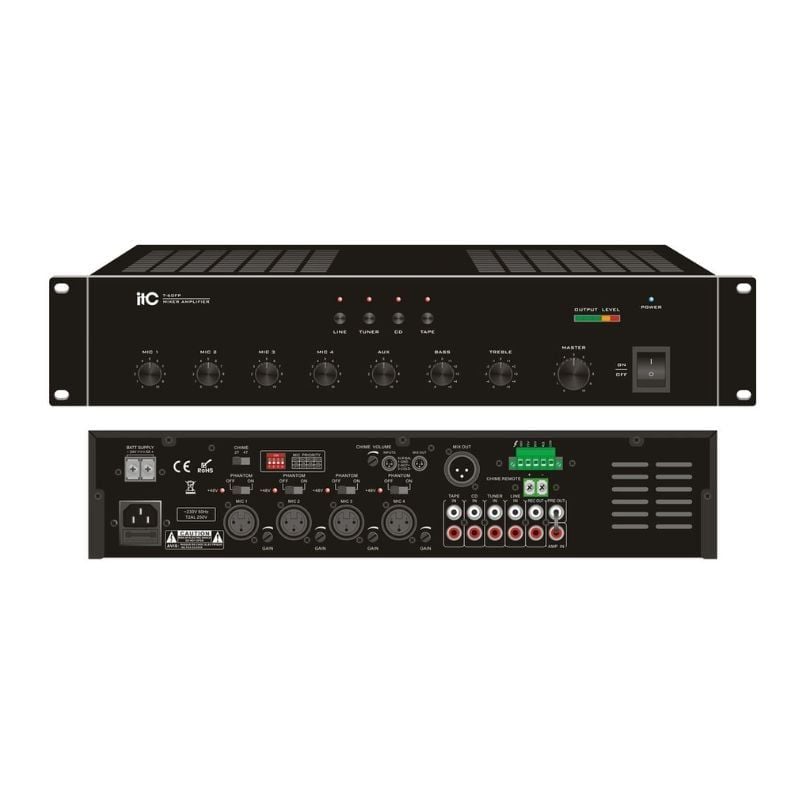 Amply ITC T-120FP Khuếch Đại Kèm Mixer Chính Hãng - Hình 1