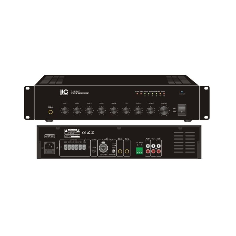 Amply ITC T-240AP Khuếch Đại Kèm Mixer Chính Hãng - Hình 2