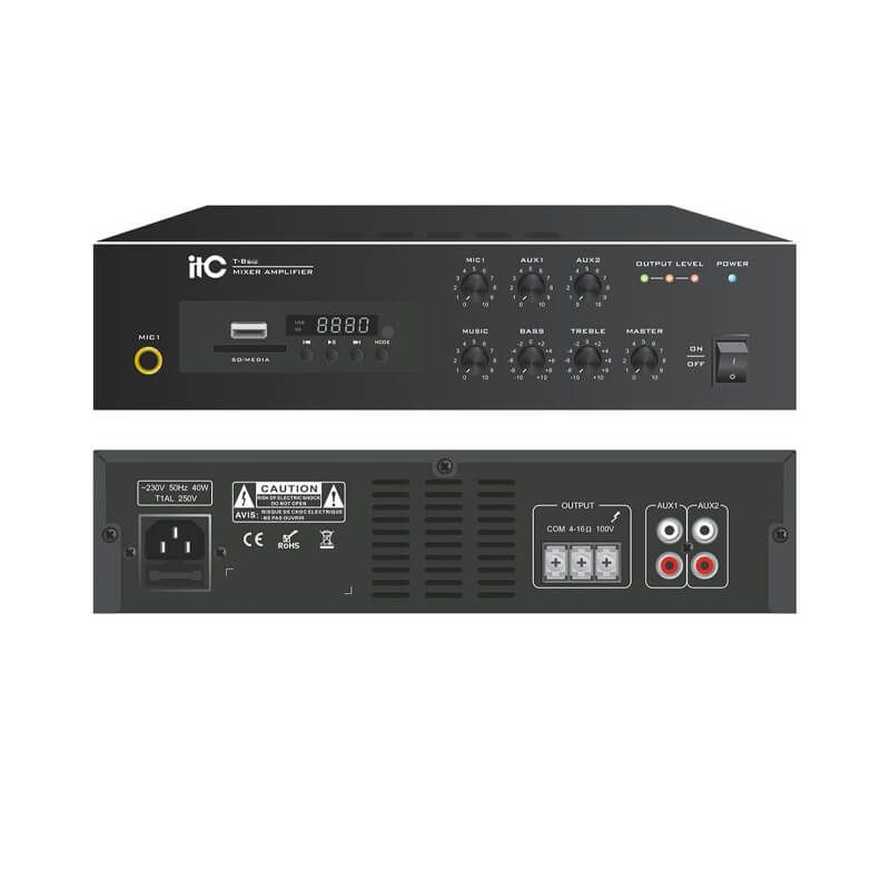 Amply ITC T-B60 Chính Hãng Khuếch Đại Mini Kèm Mixer Chính Hãng - Hình 2
