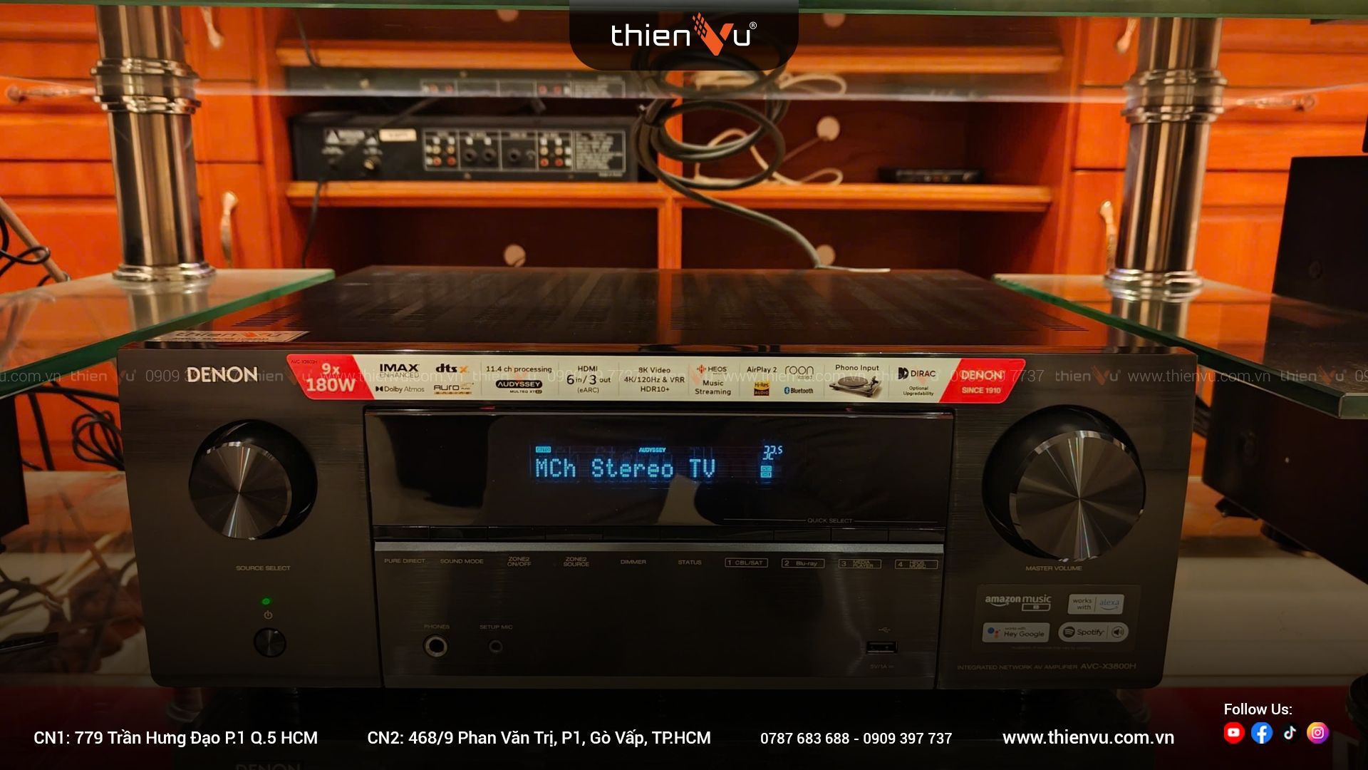 Amply Xem Phim Denon AVR-X3800H Chính Hãng - Hình 3