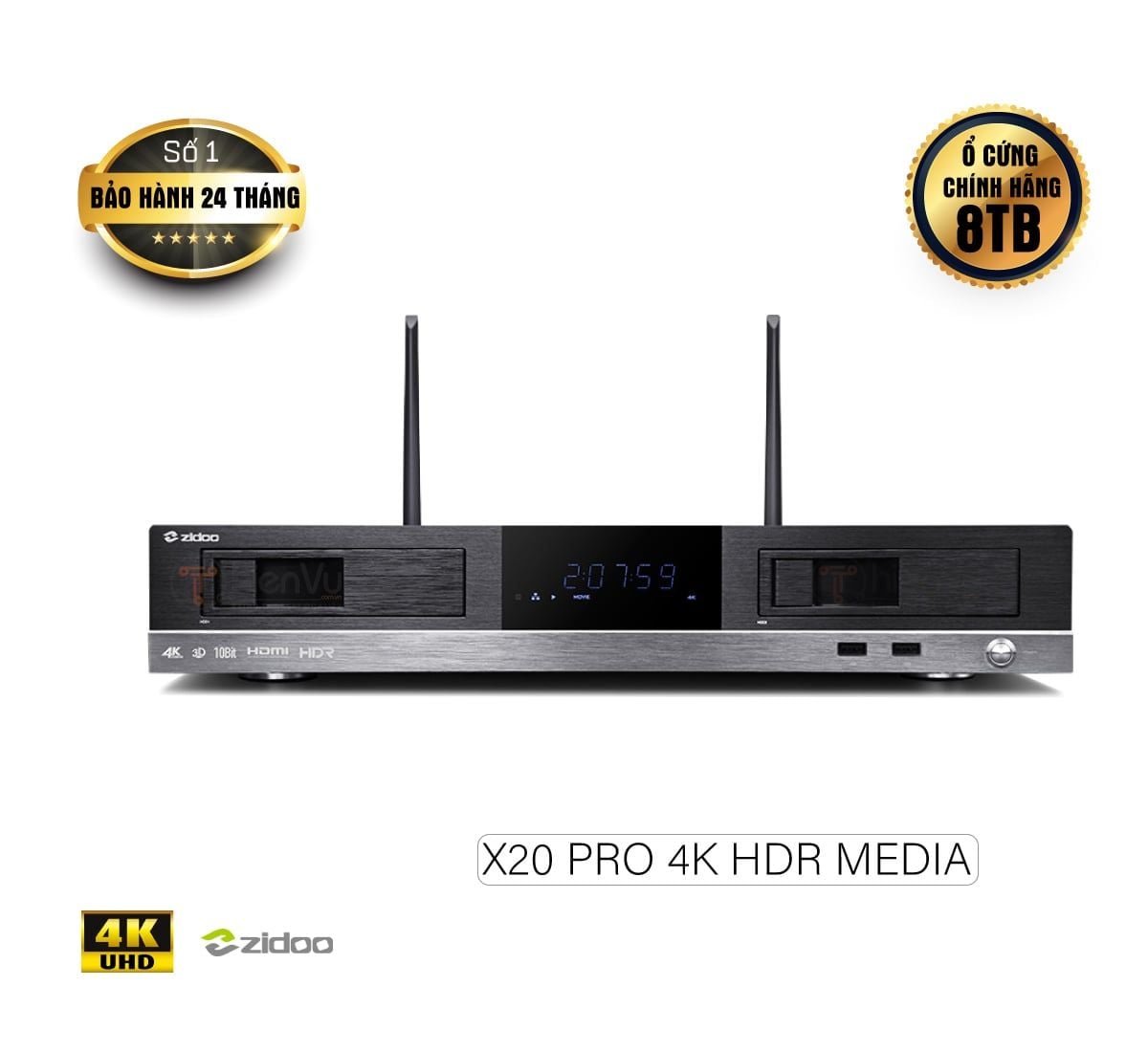 Đầu karaoke Zidoo X20 Pro 8TB chính hãng - Hình 1