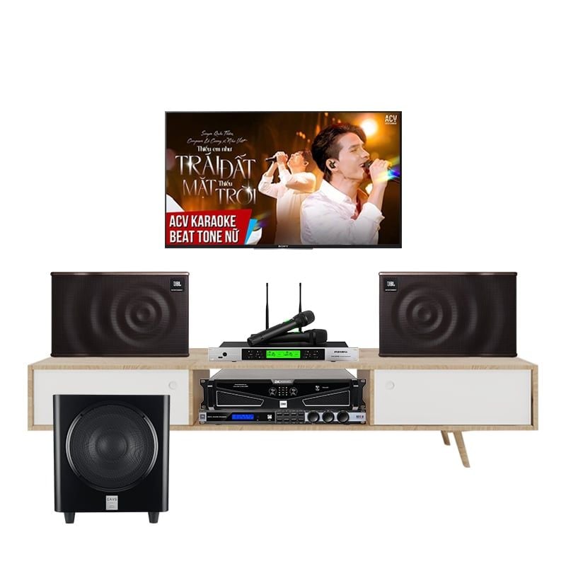 Bộ Dàn Loa Hát Karaoke JBL MK12 TVA922026 - Hình 1