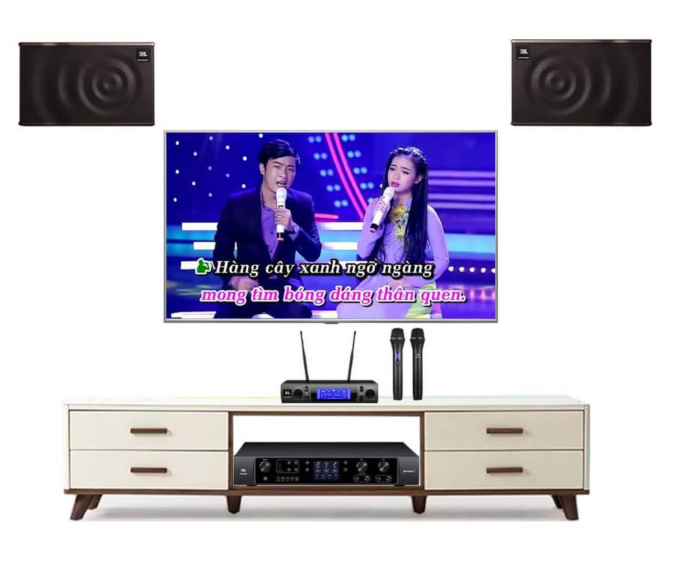 Bộ Dàn Karaoke Gia Đình JBL MK10 TVA 402022 Chính Hãng - Hình 1