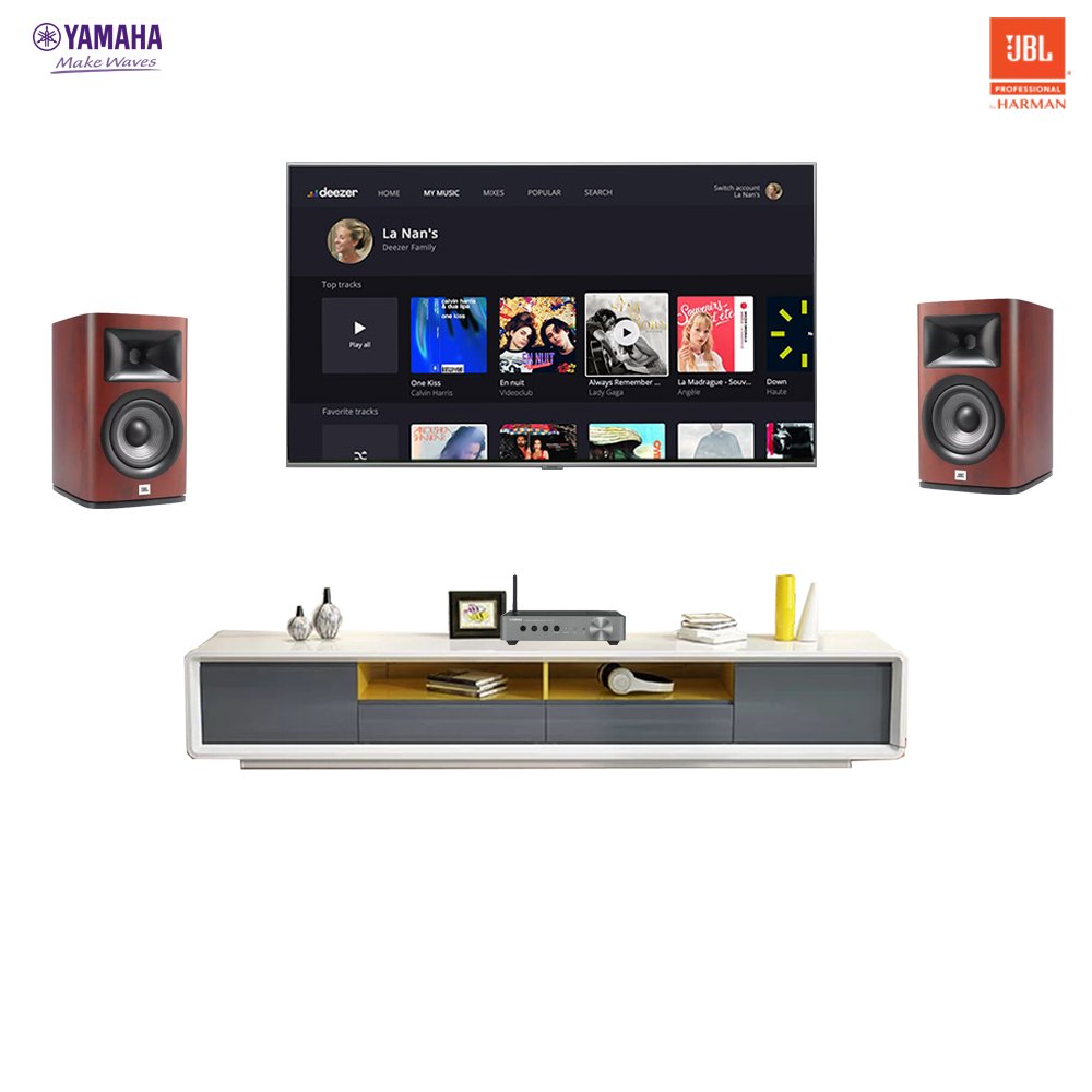 Dàn nghe nhạc NN115-TV (JBL Studio 620 & Amply Yamaha WXA-50) - Hình 1