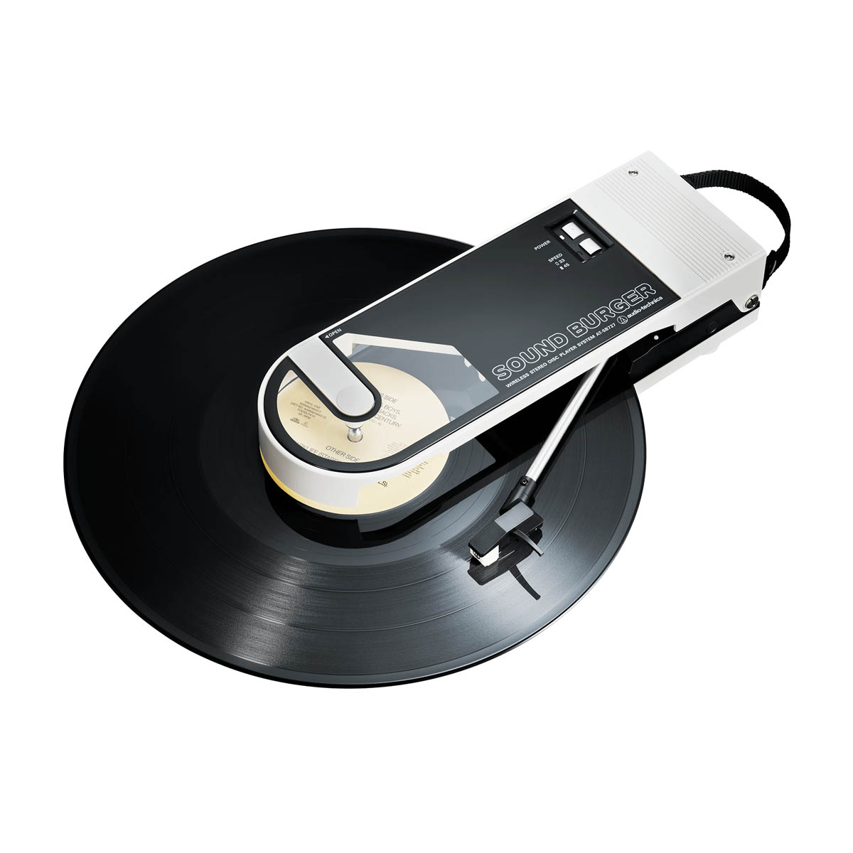 Mâm Đĩa Than Audio Technica Sound Burger - Portable Bluetooth Turntable TATSB727 - Hình 3
