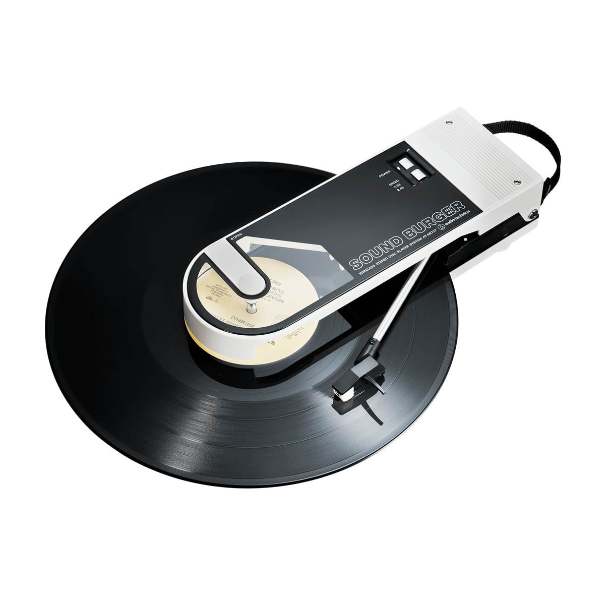 Mâm Đĩa Than Audio Technica Sound Burger - Portable Bluetooth Turntable TATSB727 - Hình 3