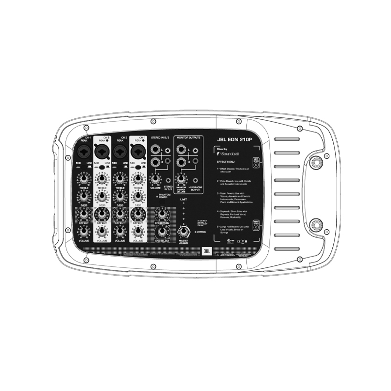 Loa karaoke JBL EON 210P chính hãng - Hình 3