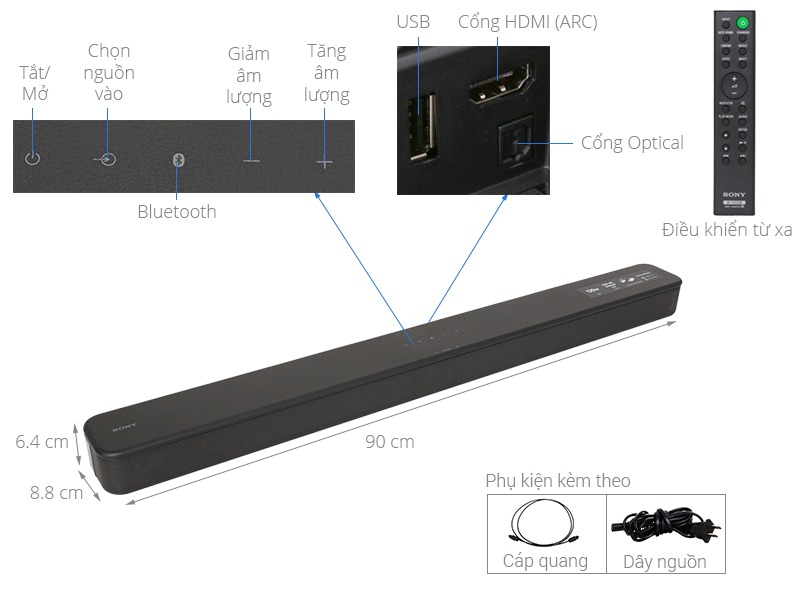 Loa soundbar Sony HT-S100F chính hãng - Hình 2