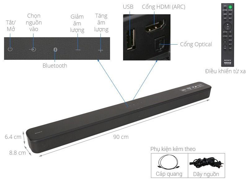 Loa soundbar Sony HT-S100F chính hãng - Hình 2