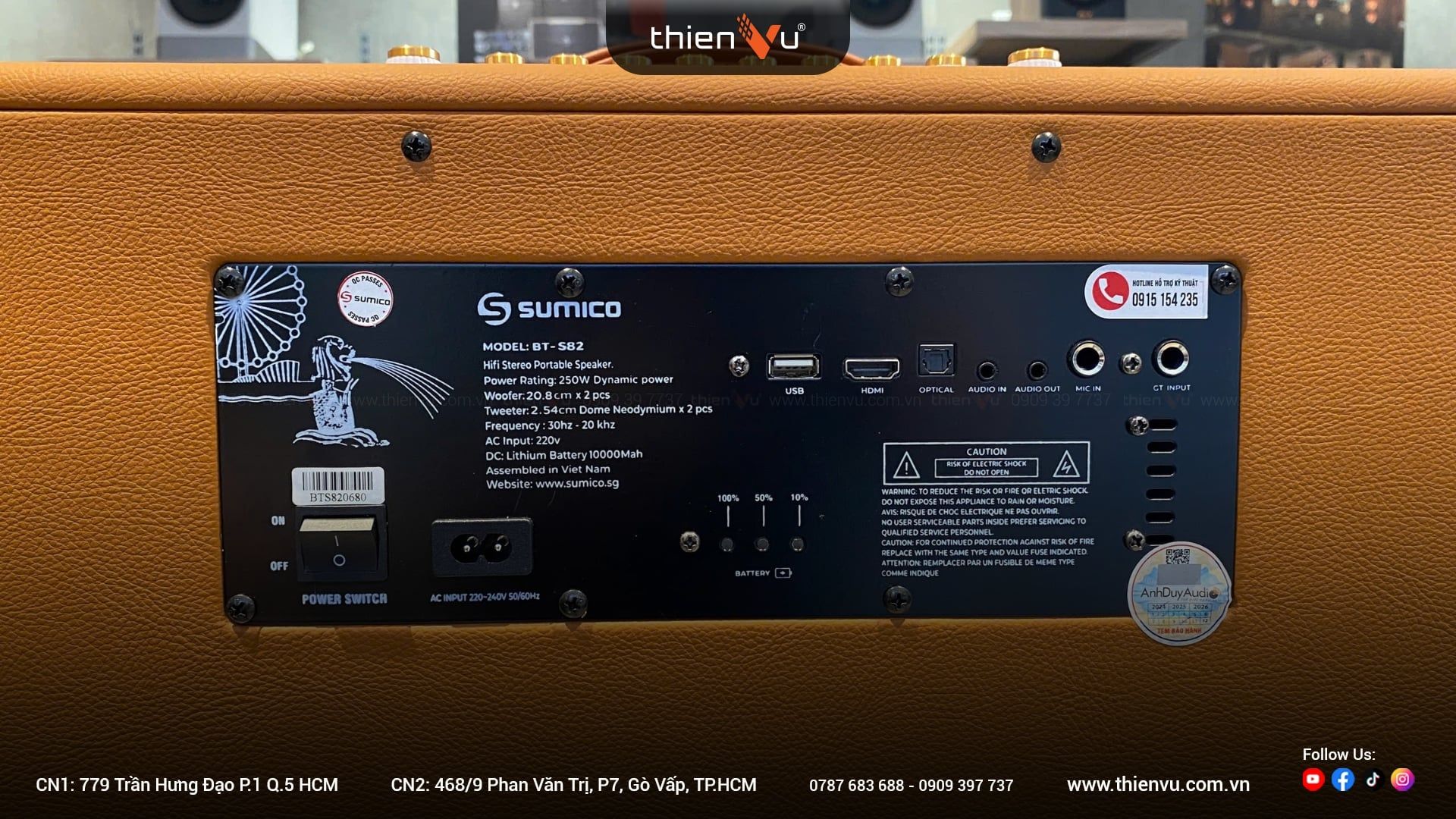 Loa karaoke di động Sumico BT-S82 chính hãng - Hình 6
