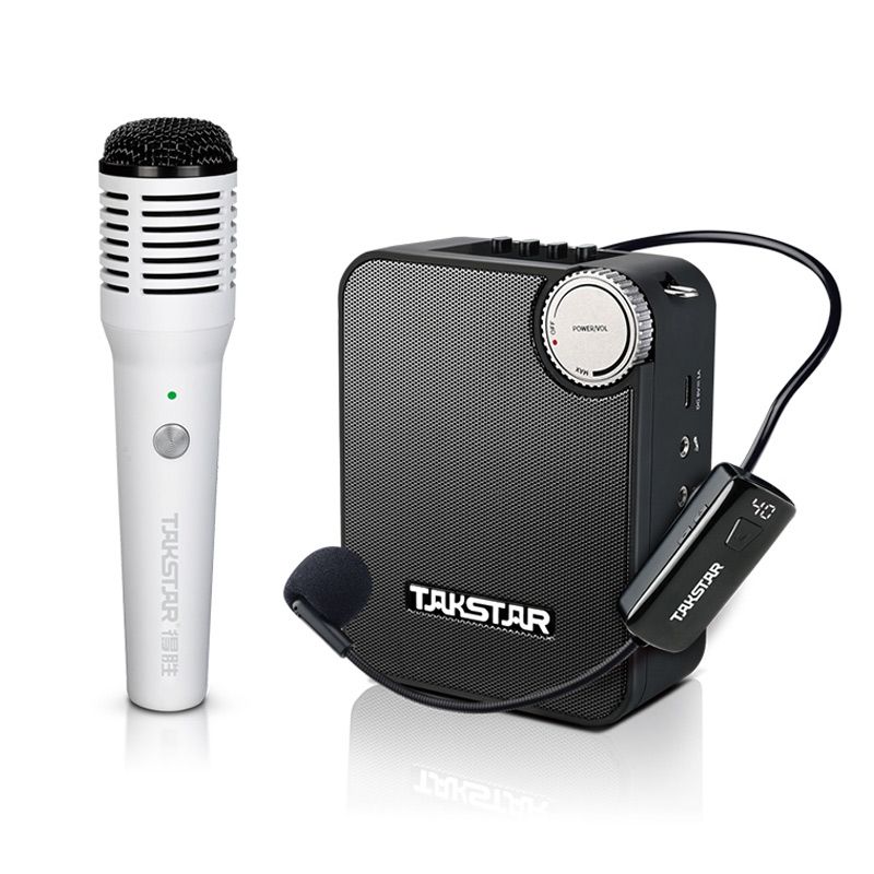 Loa Trợ Giảng Takstar E500W Headset + Handheld 1 Mic Không Dây Cài Đầu, 1 Mic Không Dây Cầm Tay - Hình 1