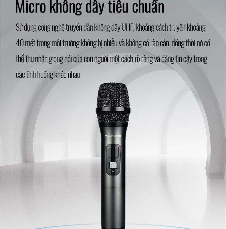 Loa Trợ Giảng Xách Tay Takstar WDA-500 Micro Không Dây Cầm Tay Chính Hãng - Hình 4