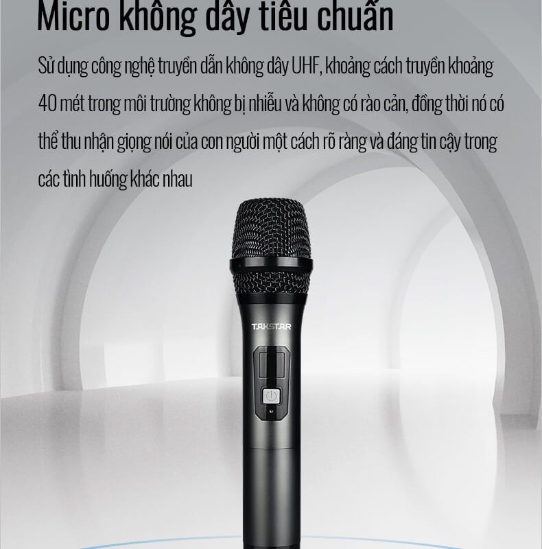 Loa Trợ Giảng Xách Tay Takstar WDA-500 Micro Không Dây Cầm Tay Chính Hãng - Hình 4