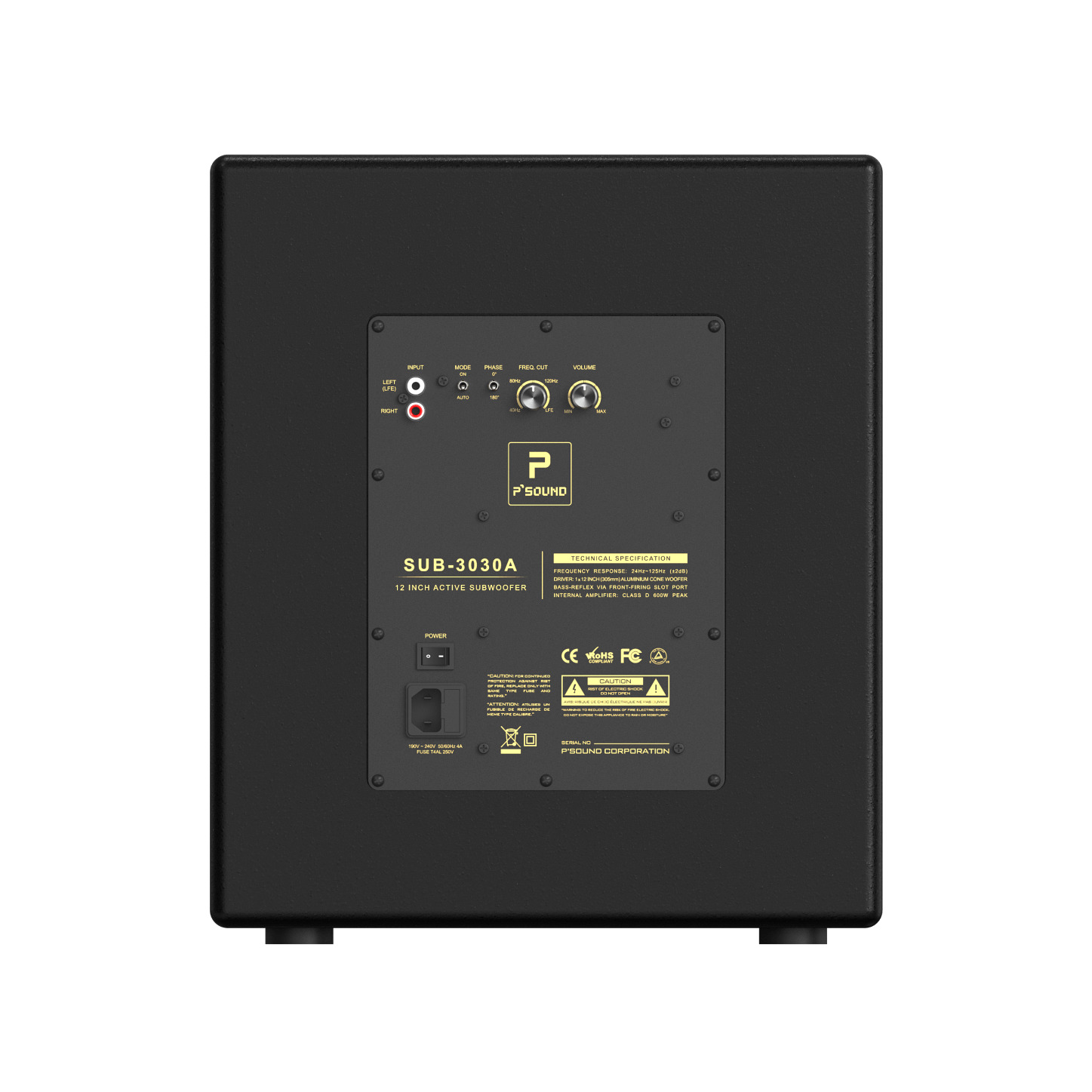 Loa subwoofer P''SOUND SUB-3030A chính hãng - Hình 2