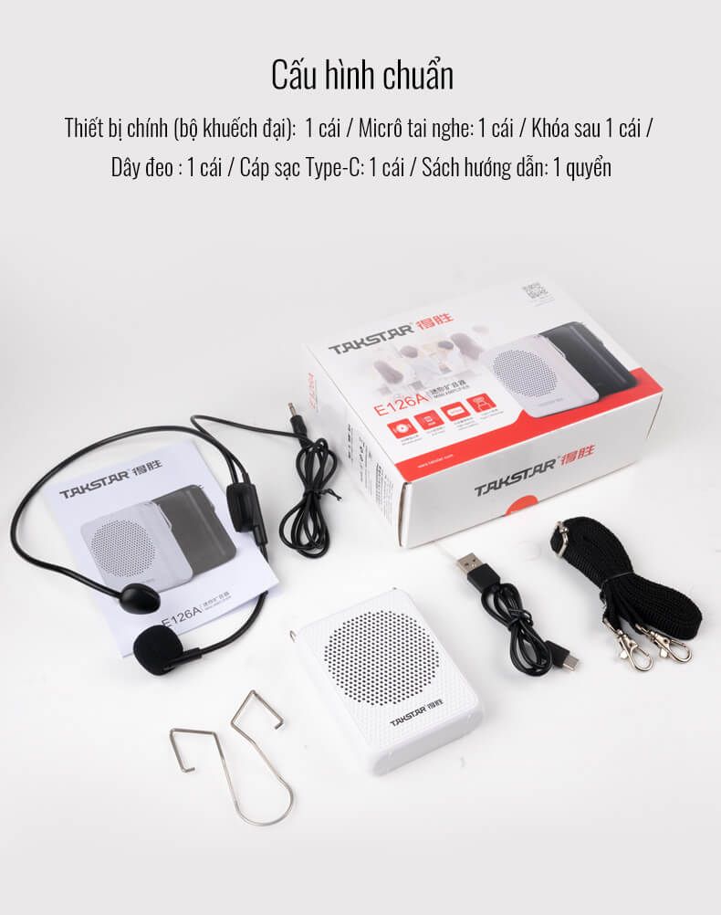 Máy Trợ Giảng Takstar E126A (Loa Kèm Micro Dây) Chính Hãng - Hình 4
