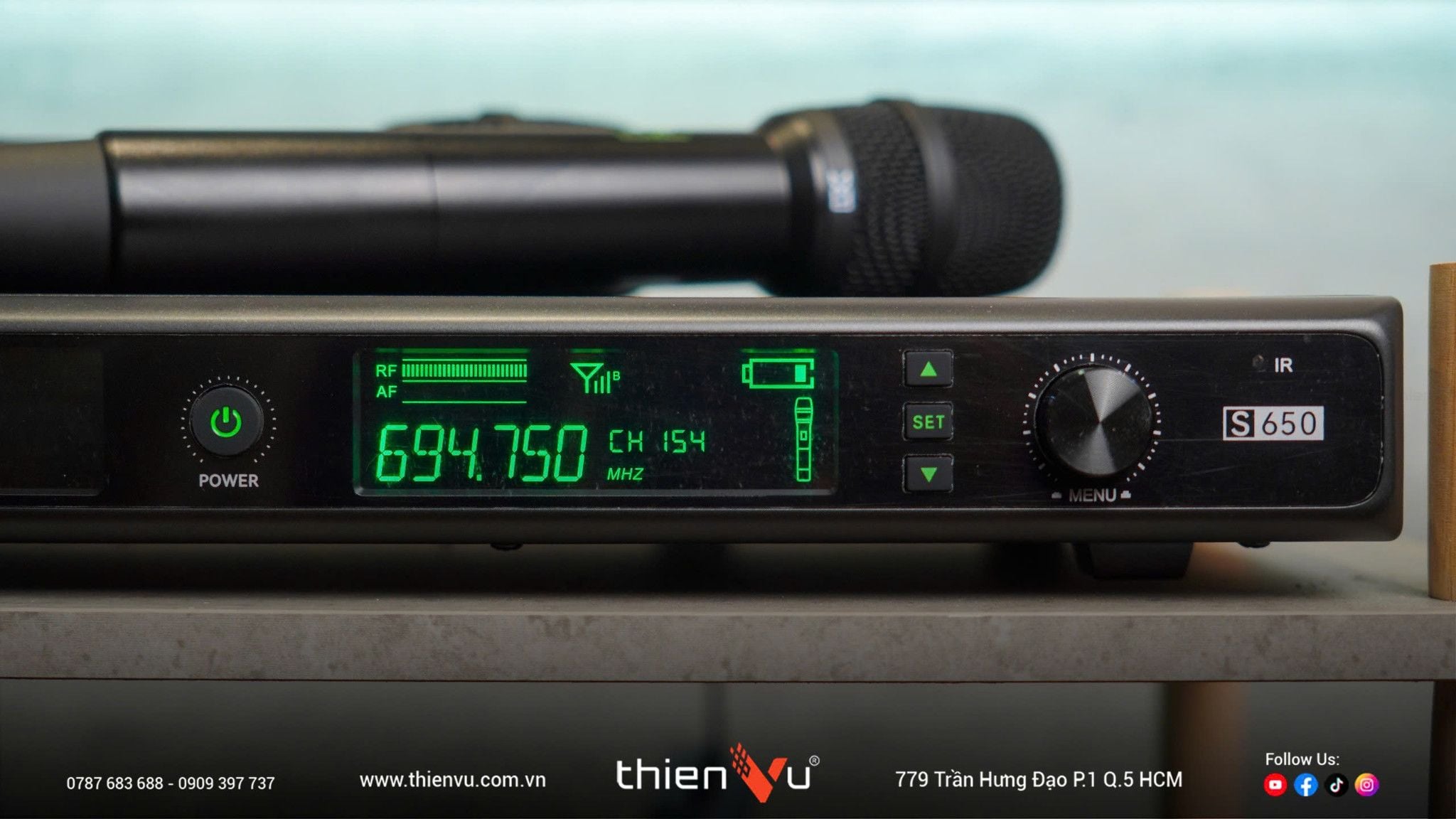 Micro karaoke không dây BBS S650 hiện đại - Hình 6