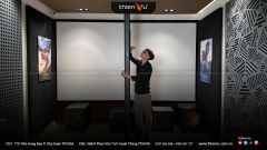 Màn Chiếu Di Động Để Sàn Kéo Tay Apollo Chính Hãng - Thumb 3