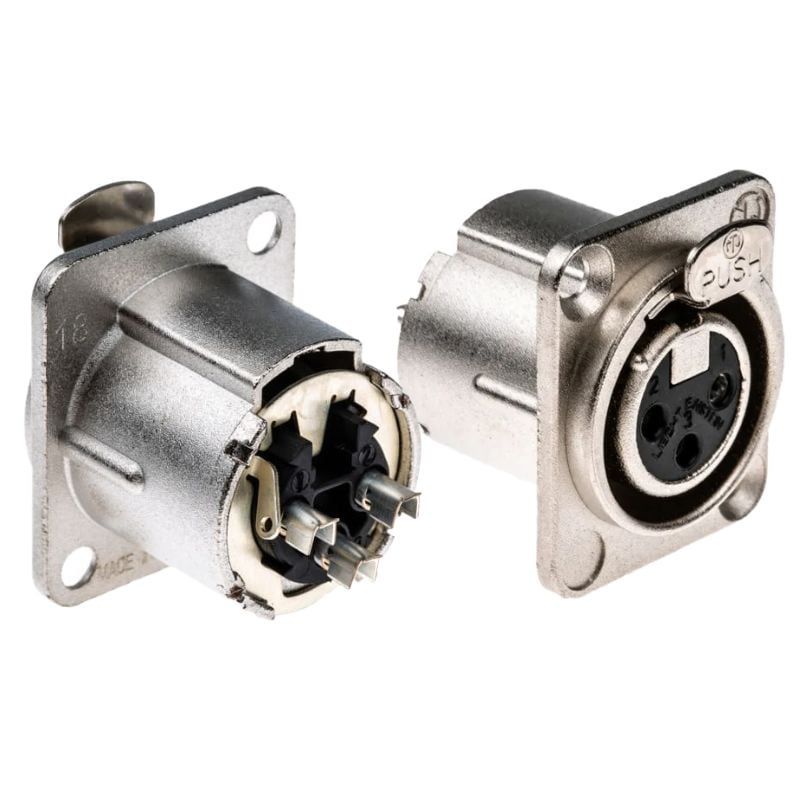 Neutrik - Chassis (Ổ Cắm Âm) Cái, Bọc Nickel Chính Hãng - Hình 2