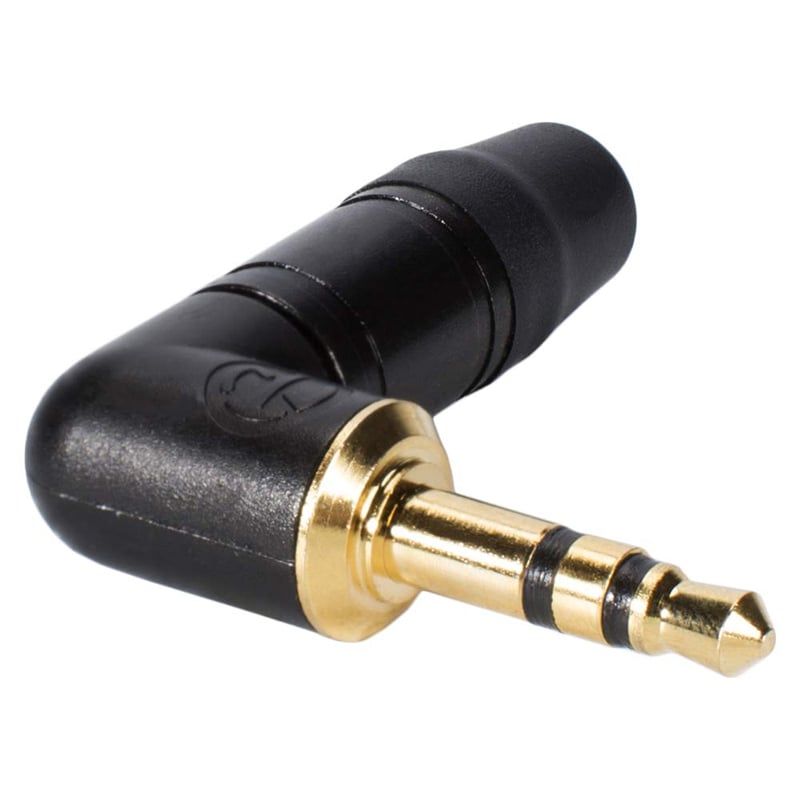 NEUTRIK - Jack phone 3.5mm, cong 90*, màu đen chân mạ vàng - Hình 4
