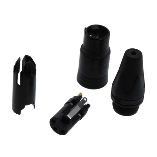 NEUTRIK - Jack XLR (canon) cái, màu đen chân mạ vàng - Hình 2