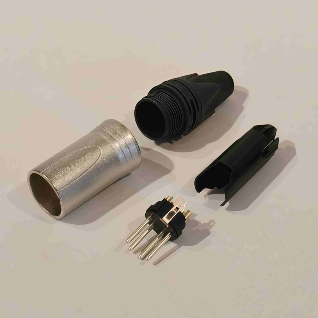 Neutrik - Jack XLR (Canon) Đực, 4pin, Mạ Nickel Chính Hãng - Hình 3