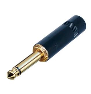 REAN - Jack mono 6.3mm, màu đen chân mạ vàng - Hình 1