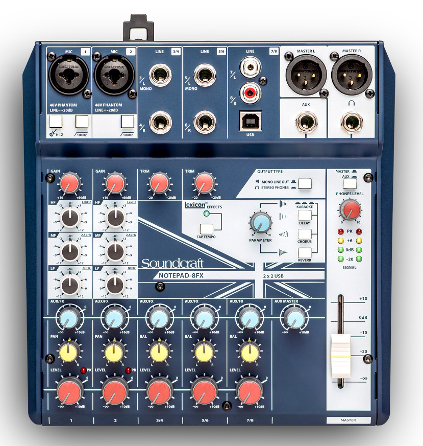 Mixer Soundcraft Notepad-8FX chính hãng - Hình 1