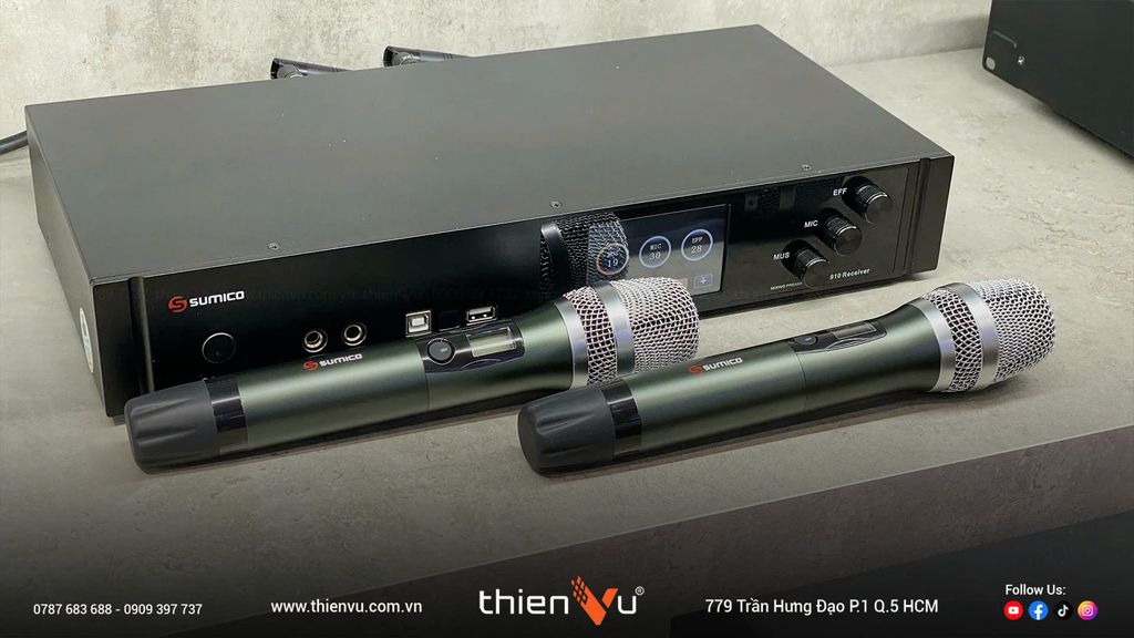 Micro Tích Hợp Mixer Karaoke Sumico SU-910 Chính Hãng - Hình 5