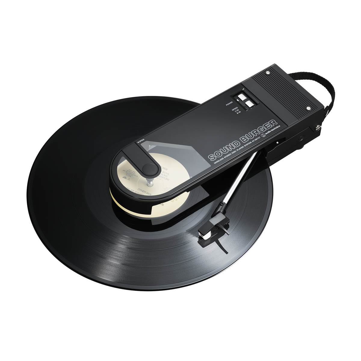 Mâm Đĩa Than Audio Technica Sound Burger - Portable Bluetooth Turntable TATSB727 - Hình 2