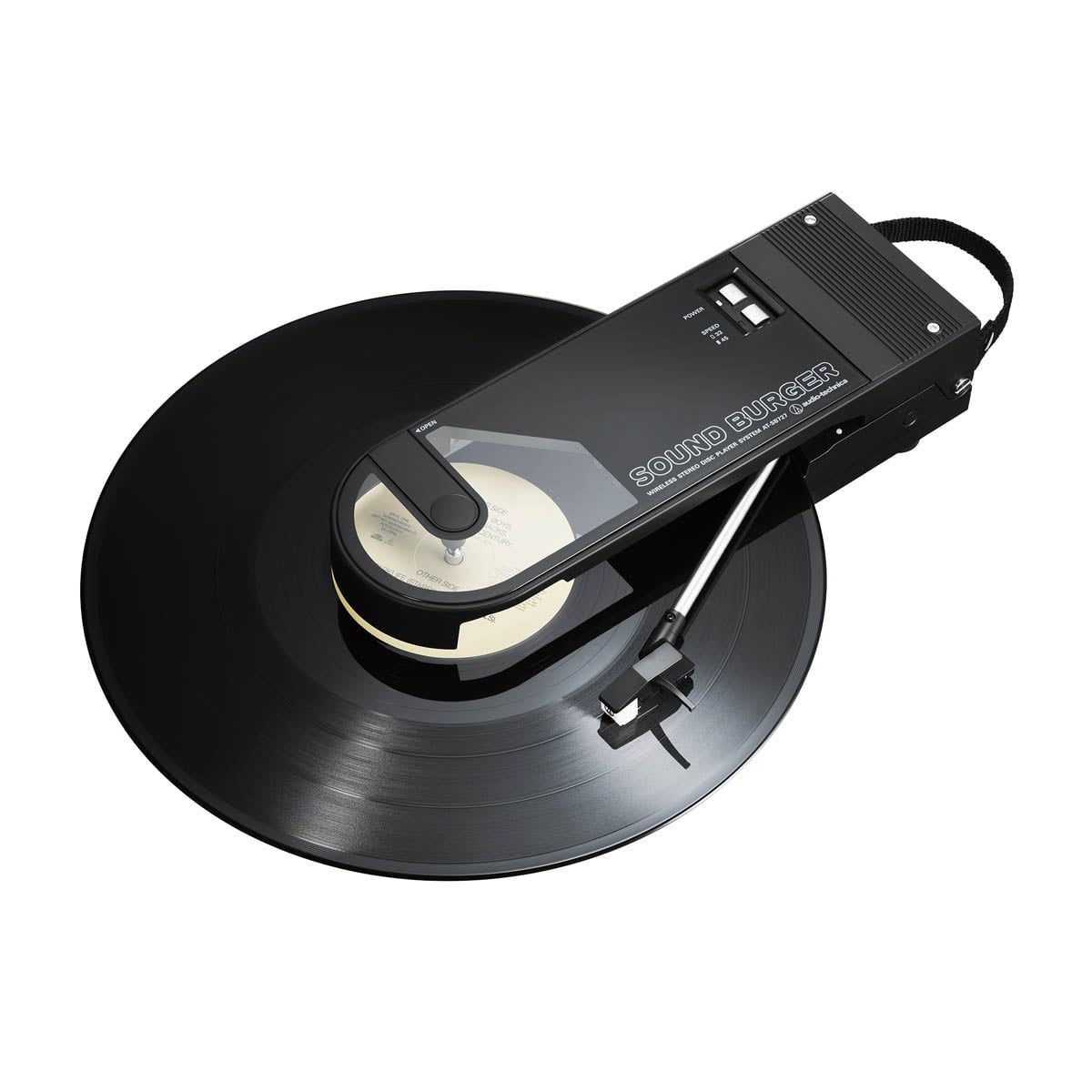 Mâm Đĩa Than Audio Technica Sound Burger - Portable Bluetooth Turntable TATSB727 - Hình 2